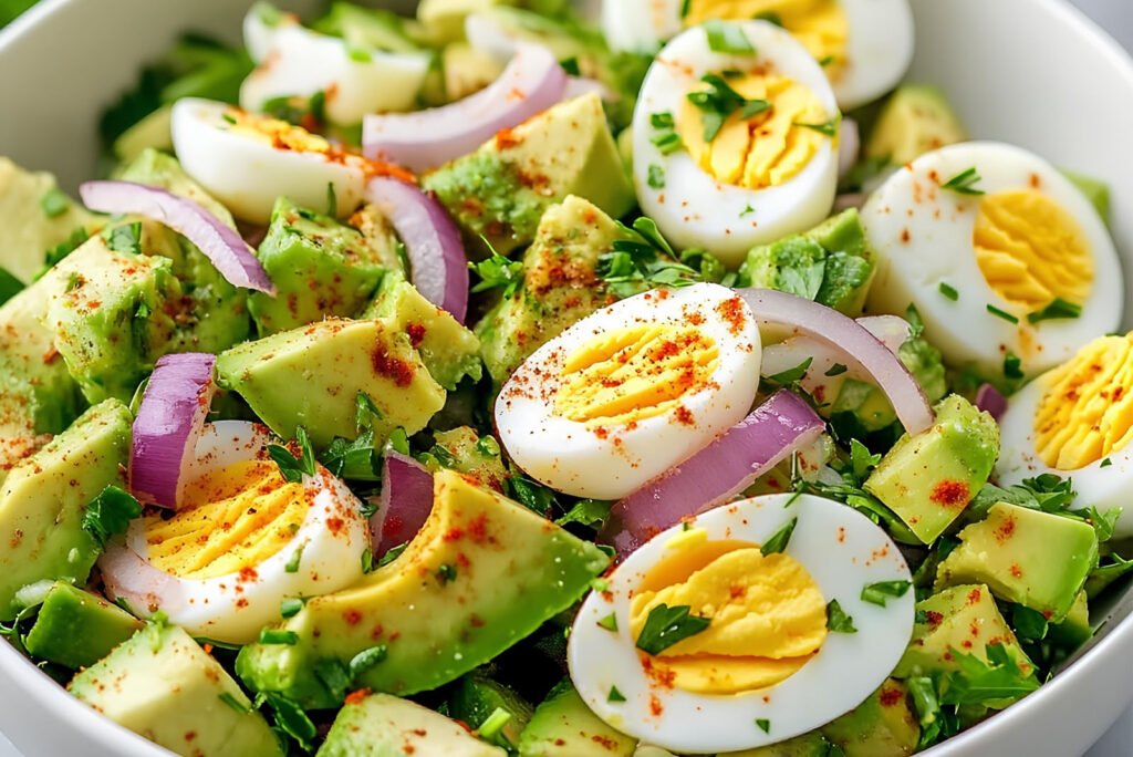 طرز تهیه سالاد آووکادو و تخم‌مرغ آب‌پز